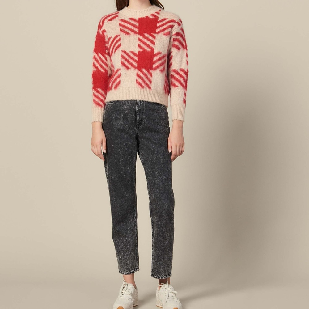 Sandro checked jacquard sweater - Picture 6 of 8